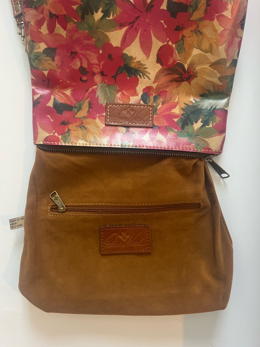 Patricia Nash Vintage Valarie Floral Fold Over Leather Wristlet Clutch Handbag - Picture 10 of 15